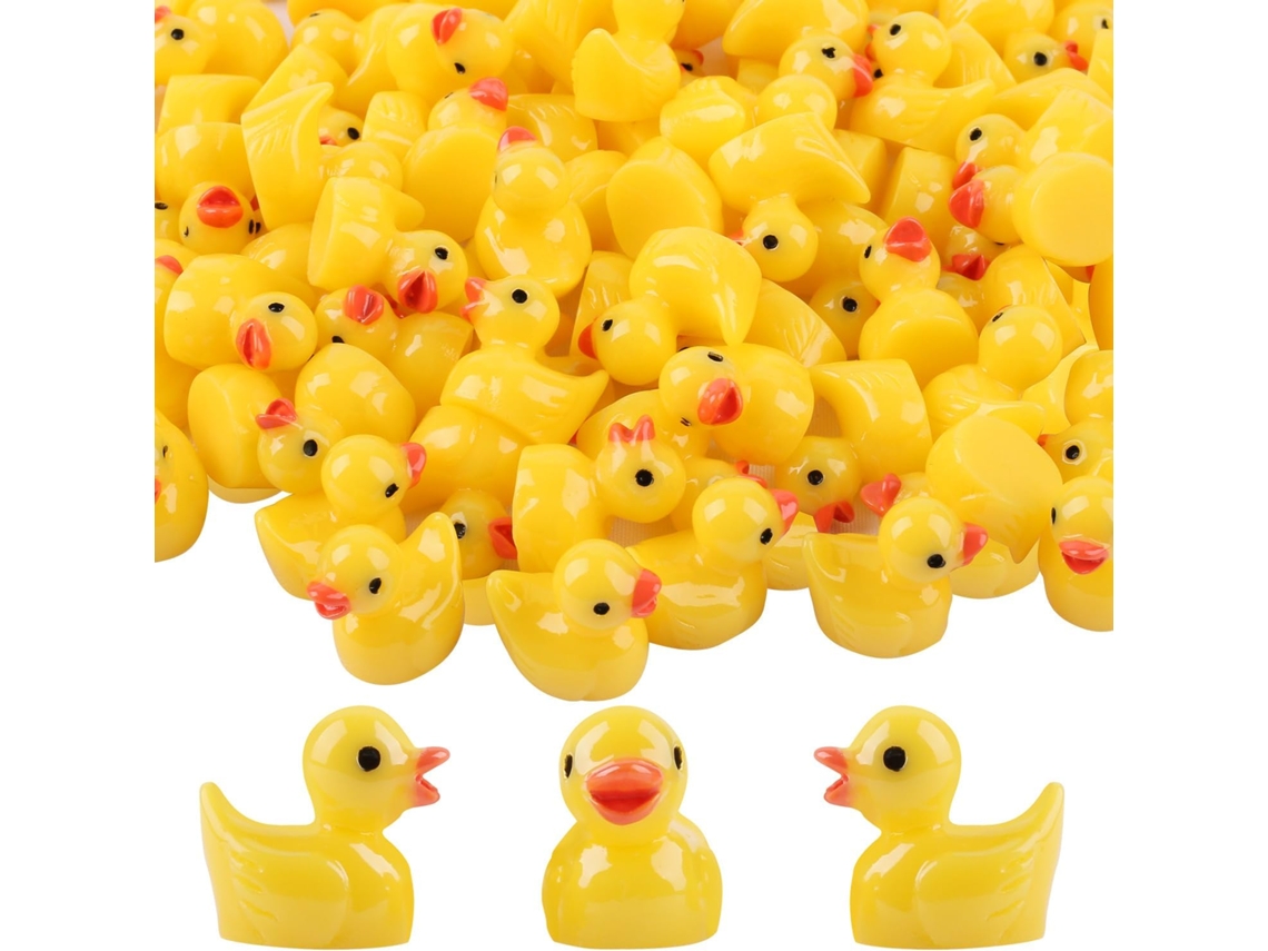 100 mini patos de resina para decoración de micropaisajes en macetas, bricolaje, accesorios Jortmrd