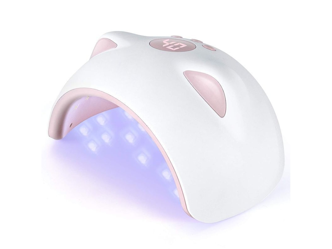 Lámpara De Uñas Led Uv De 60 W, Secador Profesional Para Esmalte En Gel, Secado Rápido Con Temporizador, Pantalla Lcd Y Puerto Usb Portátil.
