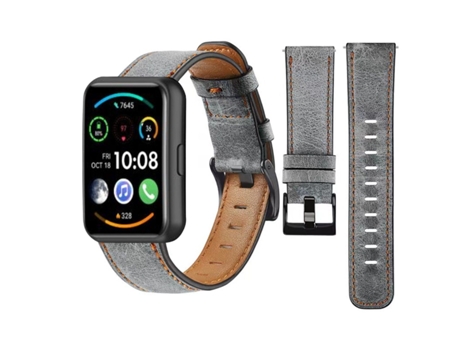 Correa Vintage Leather para Huawei Watch Fit 2 Gris
