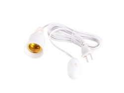 Portalámparas E27 Con Cable Flexible, Tornillo, Enchufe E Interruptor Para Uso Doméstico.
