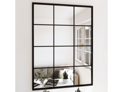 Espejos de pared 3 uds metal negro 80x60 cm N/A