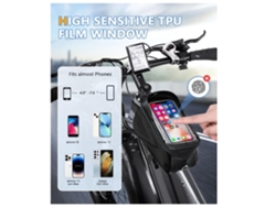 Bolsa impermeable para cuadro delantero de bicicleta, funda para teléfono móvil de hasta 7,2 pulgadas, color negro, BKL3, Gusshious