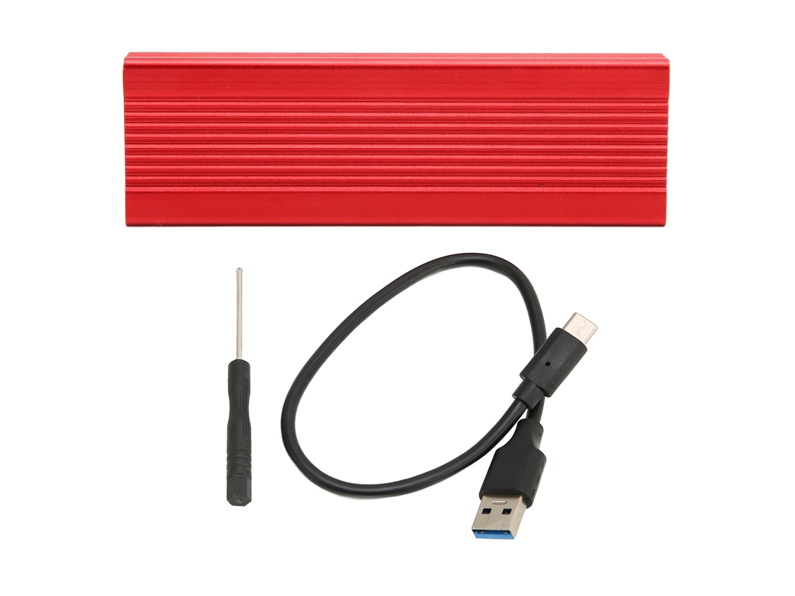 Invólucro Sata M.2 Nvme Ssd Usb3.1 10gbps Liga De Alumínio Plug And Play Ultrathin Vermelho