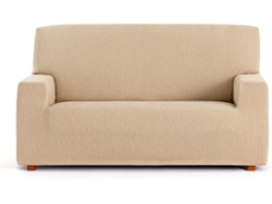 Funda de Sofá 4 Plazas EYSA Premium Troya Tejido Elástico (240 x 70 x 110 cm - Poliéster y Algodón - Beige)