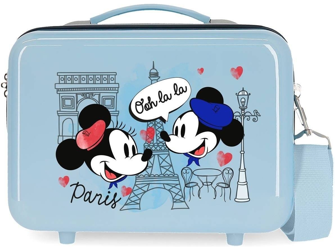 Neceser Abs Disney Mickey & Minnie Let´s Travel Azul Claro (21x29x15cm - 9l)