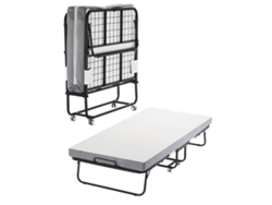 Cama plegable con colchón de espuma de 10 cm y estructura metálica Tekmaquinas