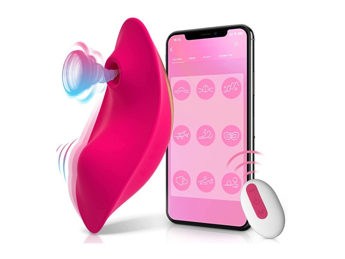 Vibrador De Succión Portátil Con 9 Modos, Control Remoto, Ventosa Y Estimulador Clitoriano. Czhhmart
