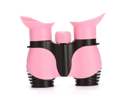Binoculares Chennnls para niños, telescopio ajustable e impermeable para observación de aves y senderismo, color rosa