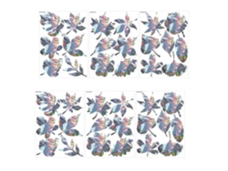 Juego de 6 pegatinas de cristal eléctricas removibles con forma de trompeta de pájaro y arcoíris.