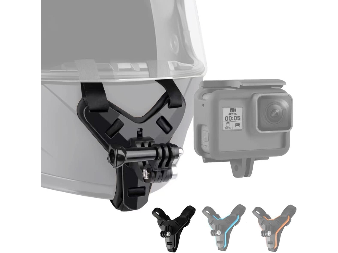 Soporte de barbilla para casco de motocicleta compatible con GoPro Hero 13, 12, 11, Insta 360, Session Eifson (negro)