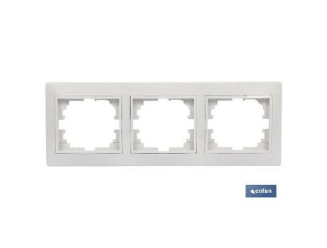 Marco 3 elementos horizontal blanco