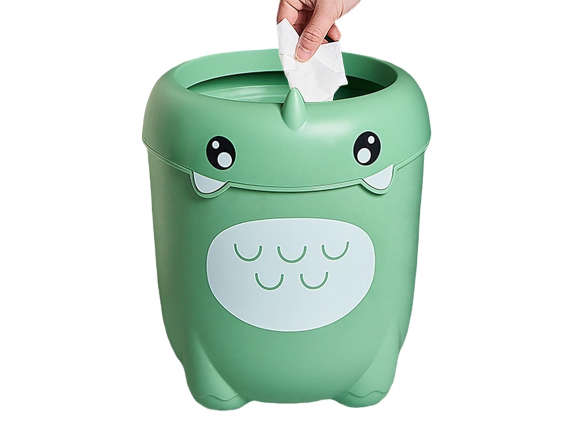 Lindo bote de basura | Lindo bote de basura con forma de dinosaurio para espacios pequeños, organizador de basura de gran capacidad Gokoco