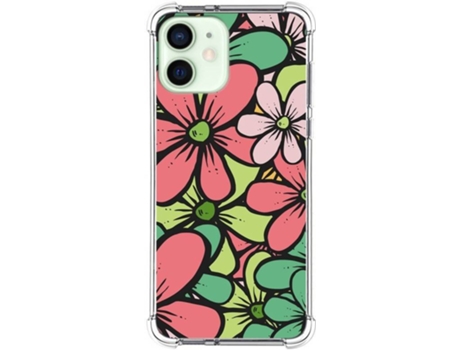 Carcasa iPhone 12 Mini (5.4) TUMUNDOSMARTPHONE Dibujos Antigolpes Flores 02 Multicolor