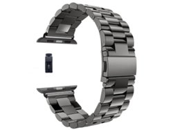 Correa De Acero Inoxidable Negra De 45 Mm Para Reloj Ios