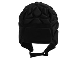 Casco De Fútbol Americano Eva Antiimpacto Con Forro De Terciopelo Ajustable Para Adultos, Color Negro.