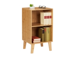 Estante Relaxdays, 2 Prateleiras, Armário Aberto Hbt 70 X 40 X 35 Cm, Prateleira Ajustável, Estante De Pé, Natural