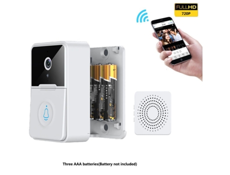 X3 Pro Timbre inalámbrico inteligente Cámara HD Visión nocturna Video Intercomunicador Monitor de seguridad para el hogar Timbre de la puerta Blanc...