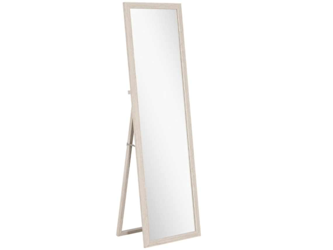 Espejo De Cuerpo Entero De 160 X 50 Cm, Versátil, Con Marco Rectangular, Color Blanco.