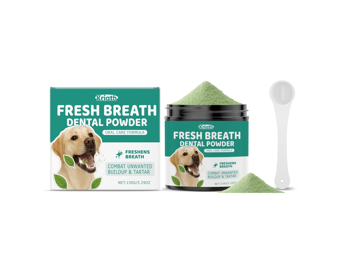 Polvo de higiene dental para perros