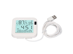 Medidor De Temperatura Y Humedad Con Pantalla Lcd Iluminada, Sensor Inteligente, 0-60℃, 0-99% Hr, 5v 1a
