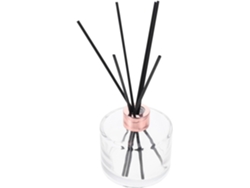 Frasco De Vidro De 200ml Para Aromaterapia Com 6 Varetas Pretas Para Difusor.