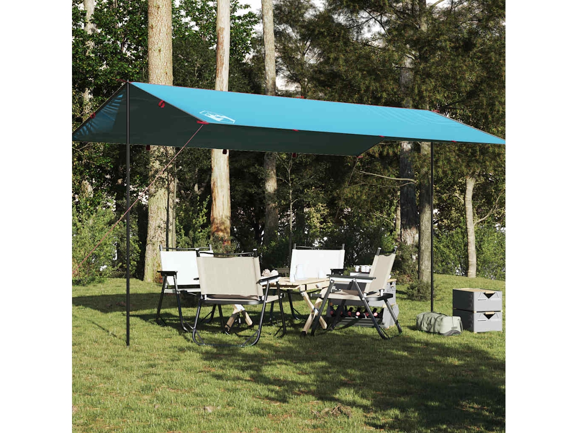 Lona de camping impermeable azul de 500x294 cm