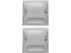 Marcadores Reflectantes Metálicos, Juego De 2, Para Señalización Vial Y Estacionamientos, Duraderos.