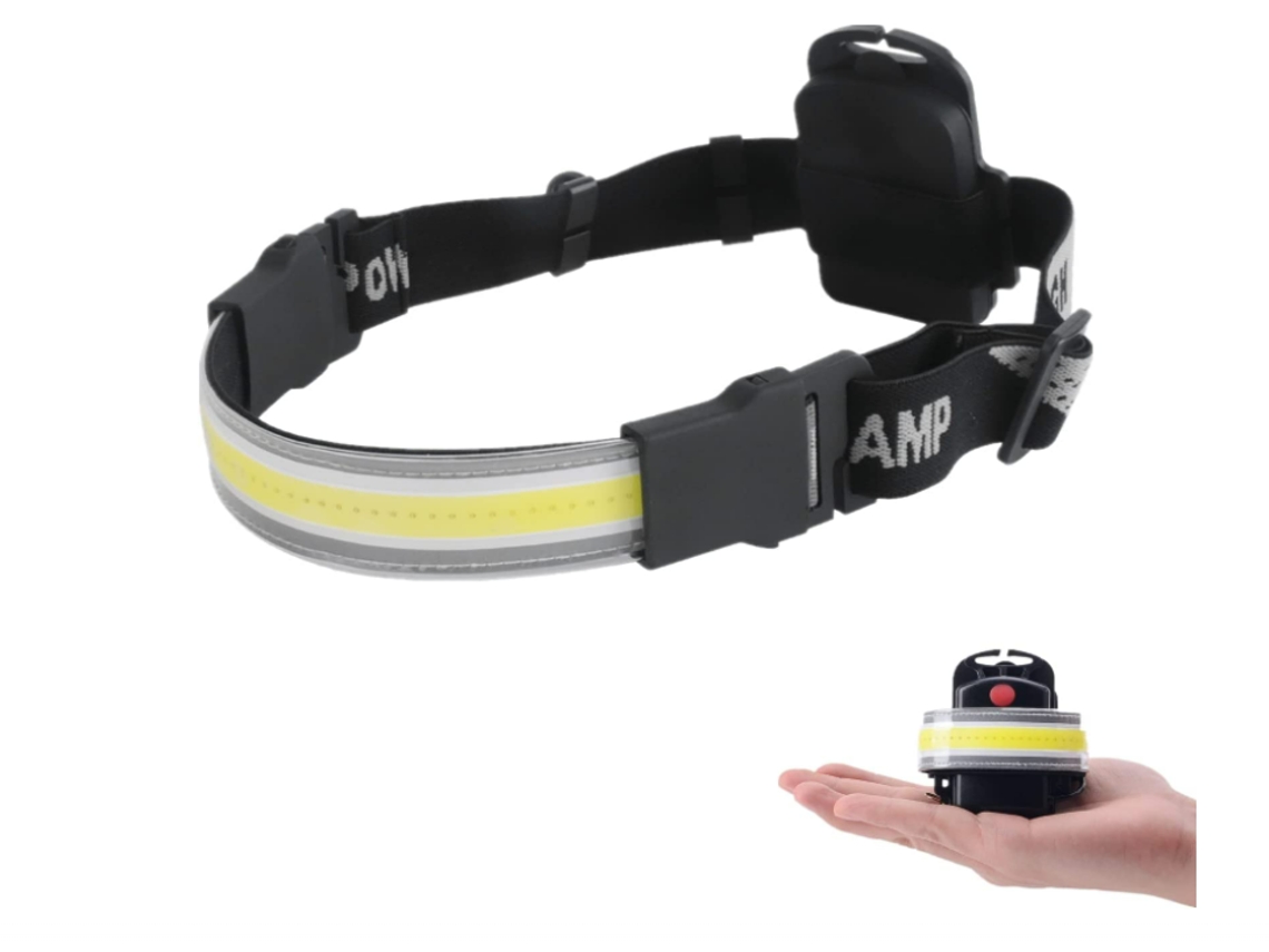Linterna frontal de 6000 lúmenes, tira de faros súper brillante, 3 modos de iluminación, iluminación Chronos Lantern-0006 de 210 (negro) YIZHOOD