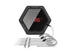 Termómetro inalámbrico para barbacoa, 6 sondas, compatible con Bluetooth, 6 sensores OEM, color negro
