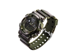 Reloj Deportivo Digital Para Hombre Impermeable Con Luz Nocturna Y Calendario (verde Camuflaje)