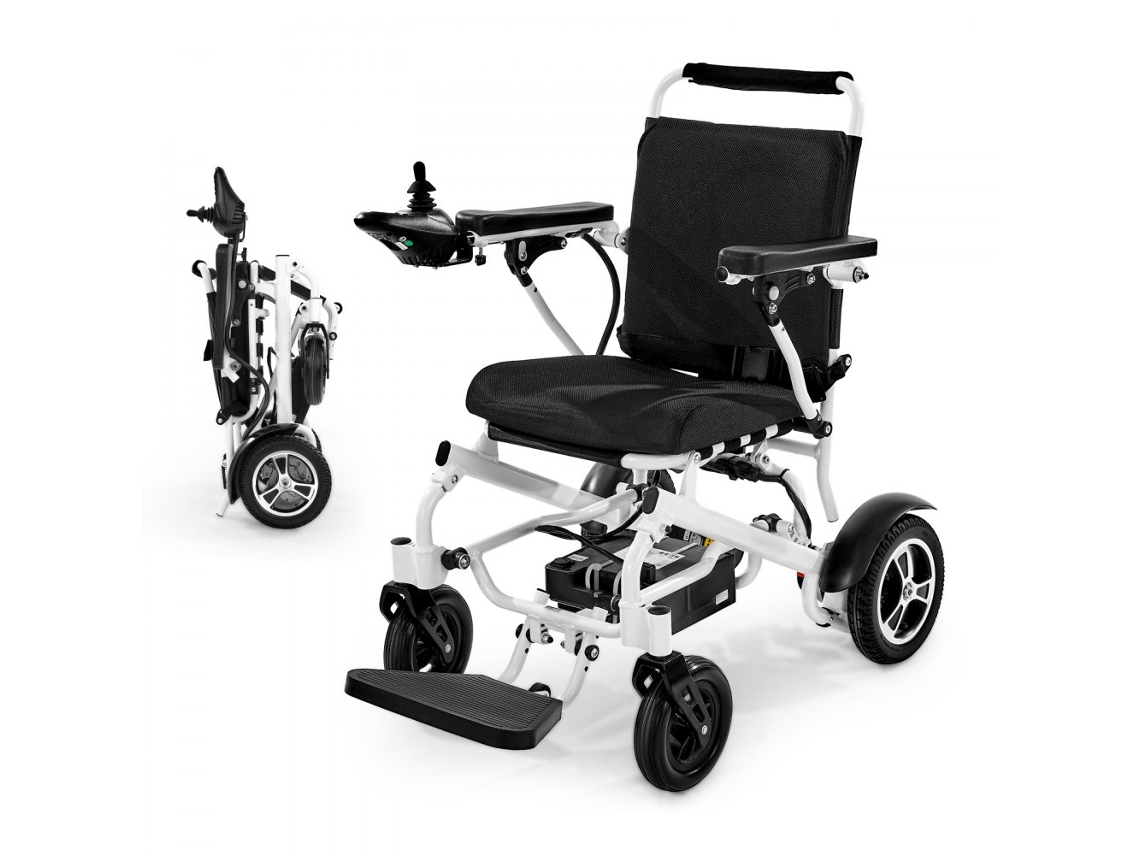 Silla De Ruedas Eléctrica Plegable Hasta 136 Kg Con Autonomía De 21 Km Y Velocidad Hasta 6 Km/h Tekmaquinas
