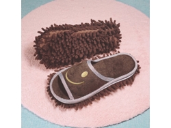 (color Café) Pantuflas Lavables Con Cara Sonriente, Herramienta De Limpieza De Pisos Desmontable, Limpieza De Zapatos