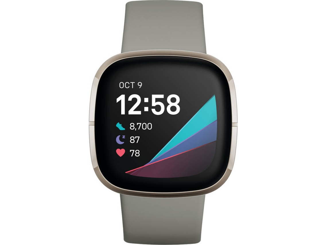 Fitbit Sense Smartwatch avanzado salud con herramientas la del y tendencias temperatura cutanea reloj deportivo gris salvia 1.58 13.97 cm – 22 wifi spo2 nfc gps atm 5 android 6