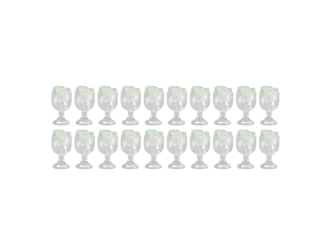 20pcs Mini Xícara De Gelo De Limão Resina Diy Miniatura Acessório Decoração Casa De Bonecas