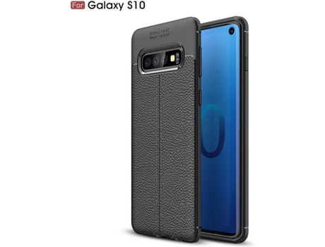 Carcasa Samsung S10 Rugged Leather Negro