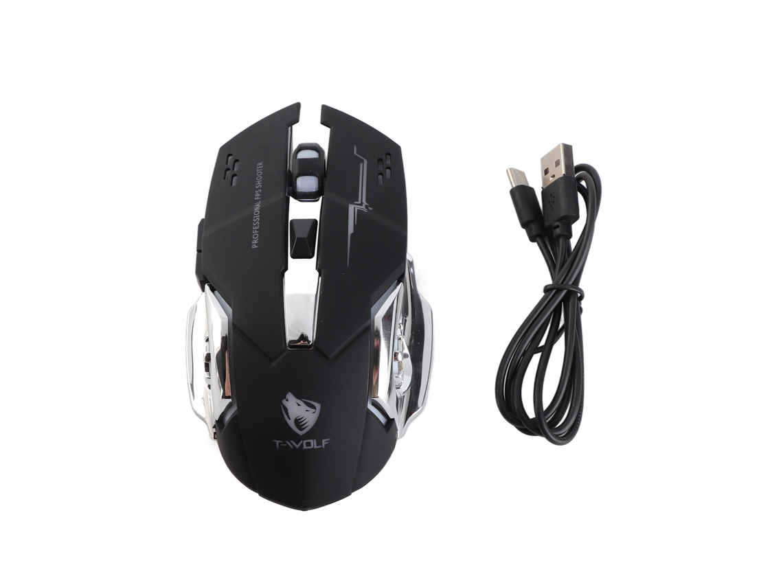 Ratón Mecánico Inalámbrico Ergonómico Y Silencioso De 1200-2400 Dpi Para Juegos Y Trabajo Con Pc.
