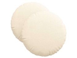 Cojines para asiento, 2 unidades, color crema, Ø 40 cm, HARLANV1