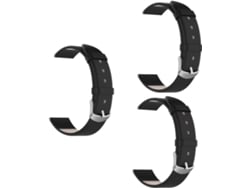 Juego De 3 Correas De Cuero De 22 Mm Para Reloj, Reemplazo Rápido, Compatibles Con Relojes Negros.