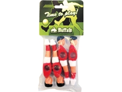 BUFFALO Futbolines 13 Mm Rojo/Blanco 4 Piezas