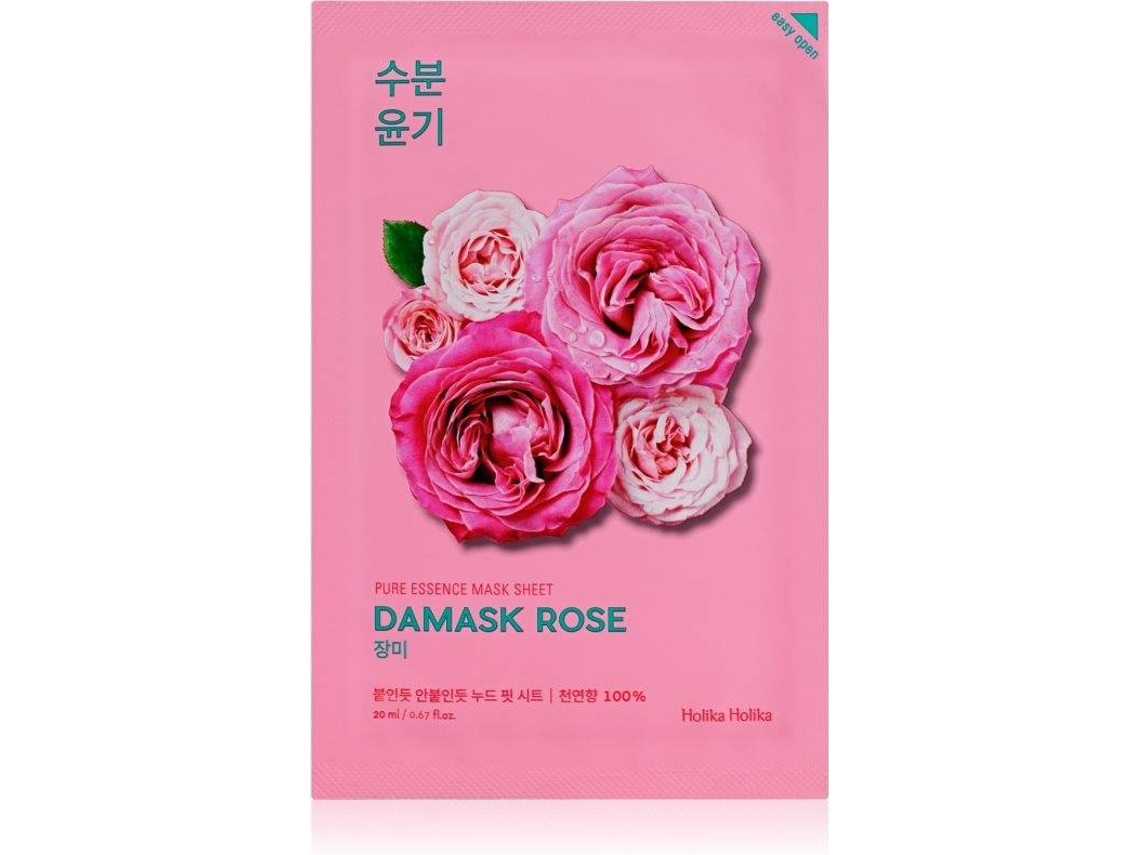 Mascarilla Facial HOLIKA HOLIKA Pure Essence Damask Rose Moisturising And Revitalising Sheet Mask (20ml)
