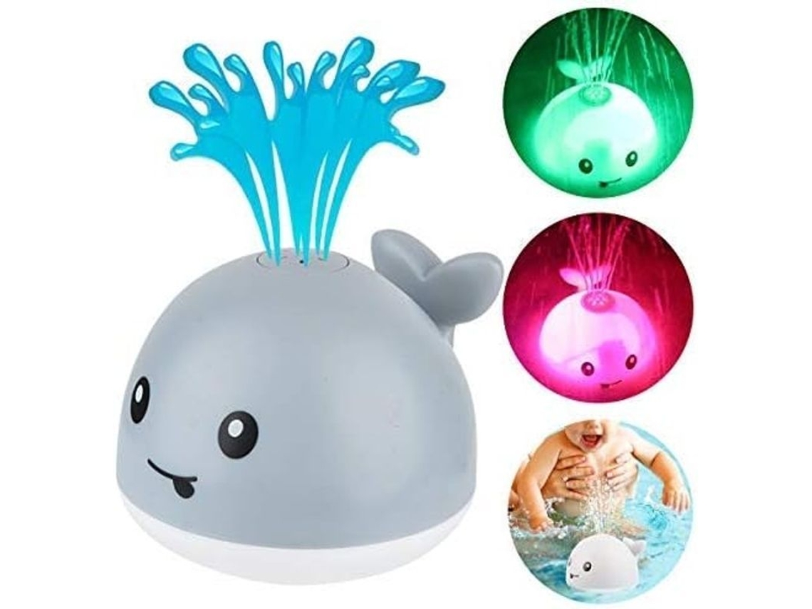 Juguetes De Baño Para Bebés, Juguete De Ducha Con Luz Led, Ballena Para Jugar En La Piscina.