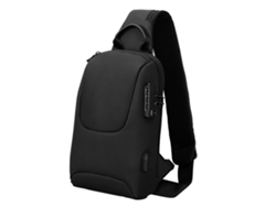 Bolso bandolera con cierre TSA y puerto de carga USB.