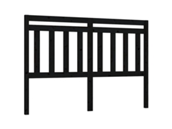Cabecero de cama 146x4x100 cm Pino macizo Negro MAISON EXCLUSIVE