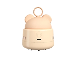 Mini aspirador de pó de mesa com carregamento USB, escova de limpeza e anel de cabeça em formato de urso para fácil manuseio. Aspirador .