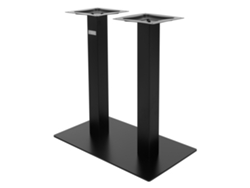 Base de mesa ML-Design 70x43x72 cm acero tipo columna soporte rectangular negro mate