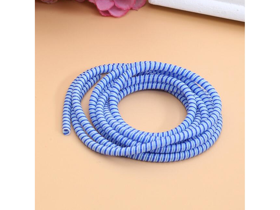 Cubierta Protectora Enrollable Para Cable De Datos Móvil, Protección De Cuerda De Cable Usb, Blanco, Azul Agua, Azul Zafiro