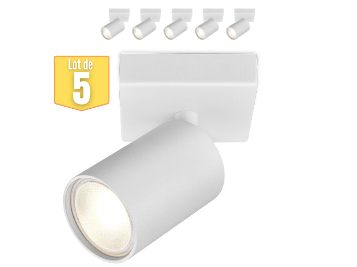 Conjunto de 5 manchas blancas beta-t1 alu gu10 35W