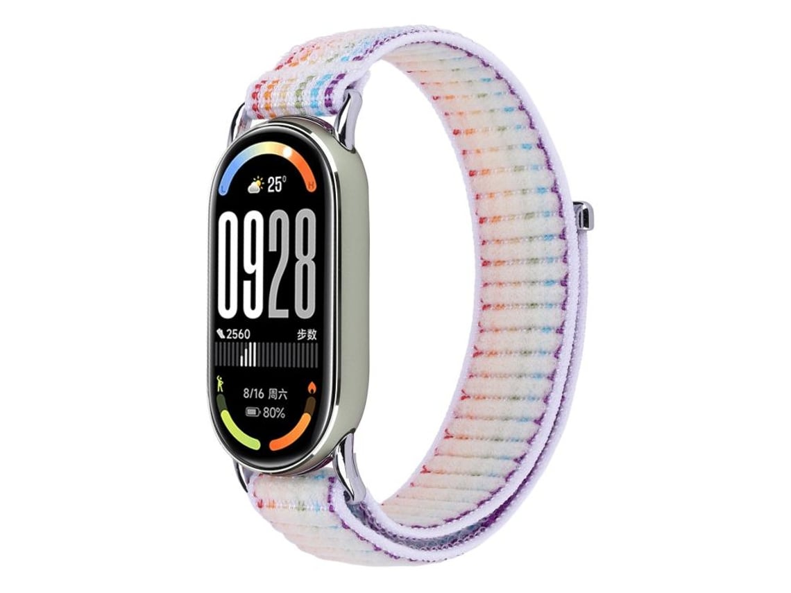 Bracelete Para Xiaomi Smart Band 10/9/8 - Nylon Trançado - Fecho De Velcro Colorida