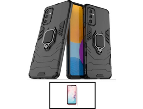 Kit Carcasa Militar Magnética + Protector de Pantalla Samsung Galaxy M32 5G G4M Negro
