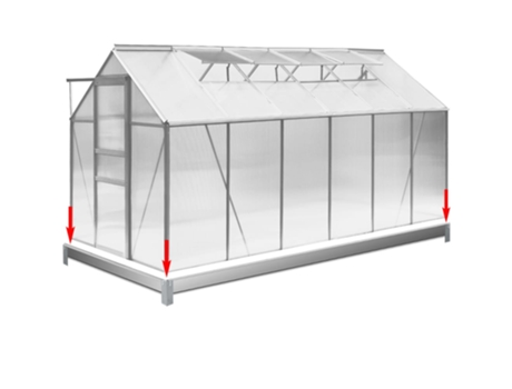 Base Invernadero Galvanizada 12x6ft
